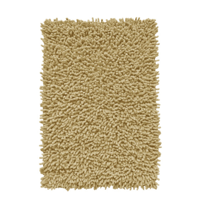 Tapis de salle de bain rectangulaire 40 x 60 cm en coton chenille - SHAGGY