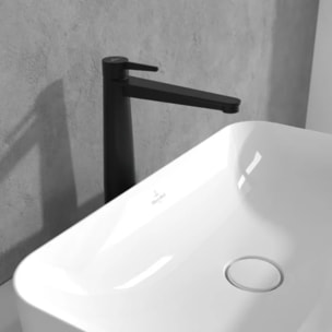 Mitigeur lavabo surélevé Conum avec vidage Push Open Noir mat