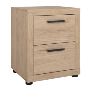 Mesita de Noche "Jarama" - 2 Cajones - Jackson Hickory