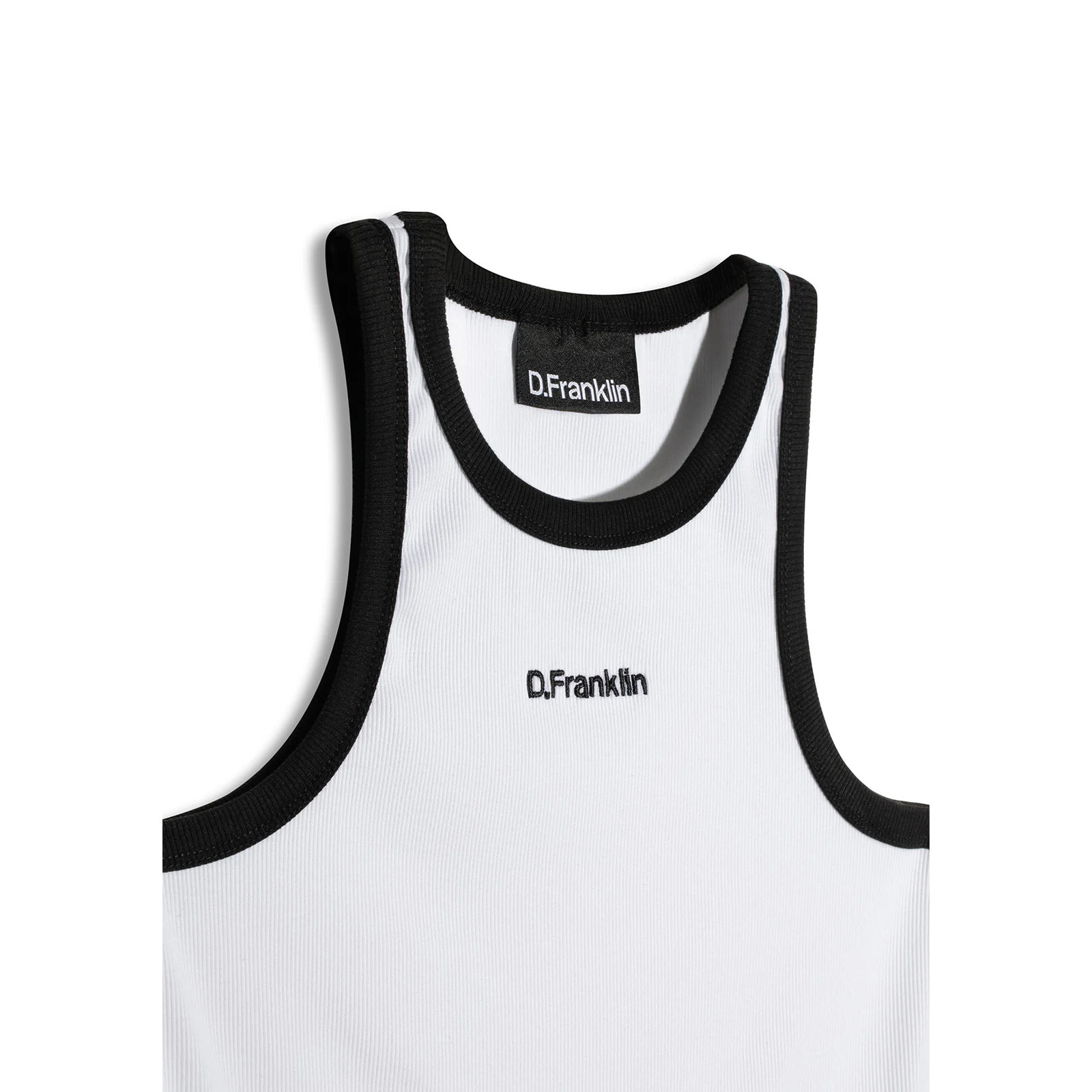 Camiseta de Tirantes Rib Tank Blanco / Negro D.Franklin