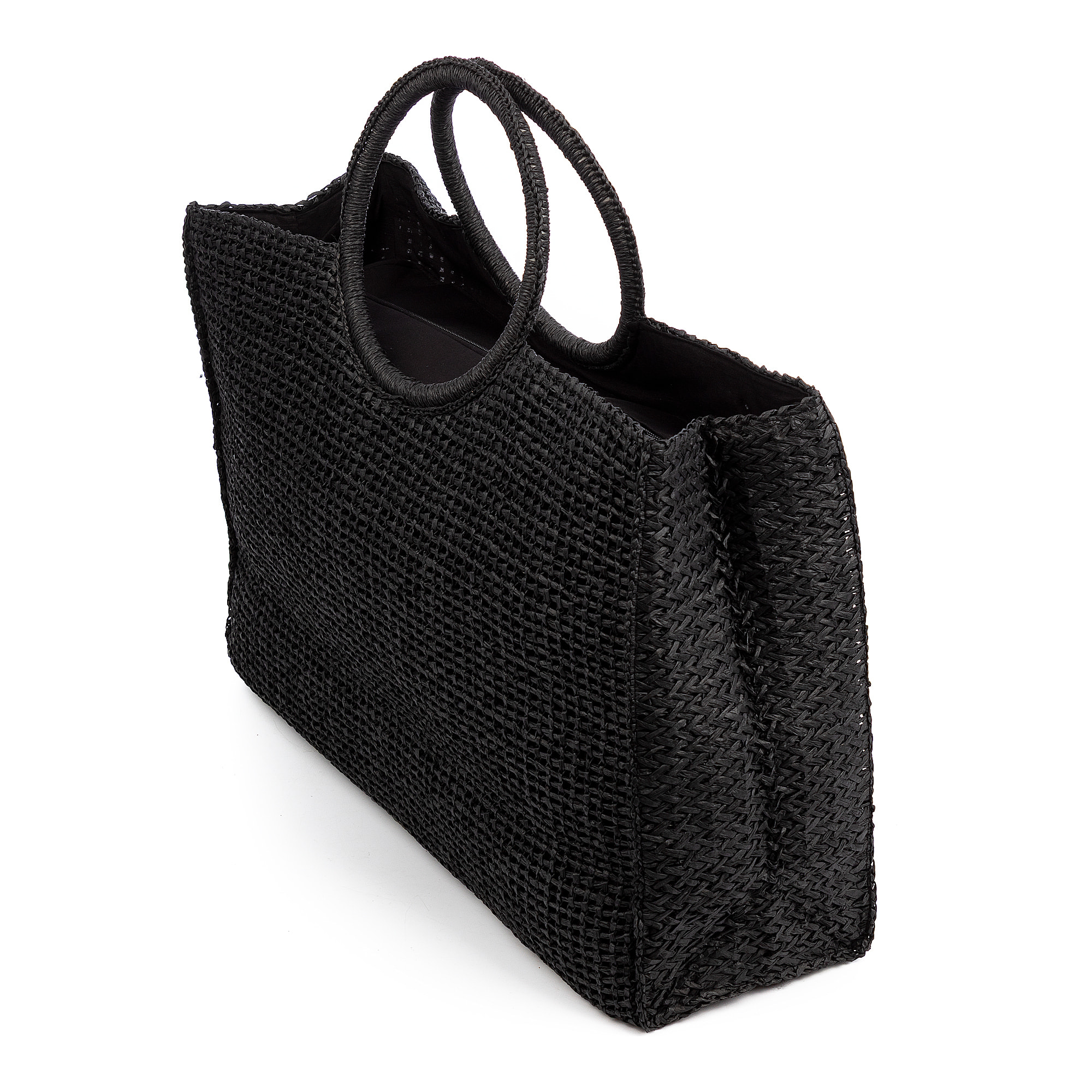 Bergantino Borsa shopping Donna. Realizzata in carta intrecciata design "Summer"