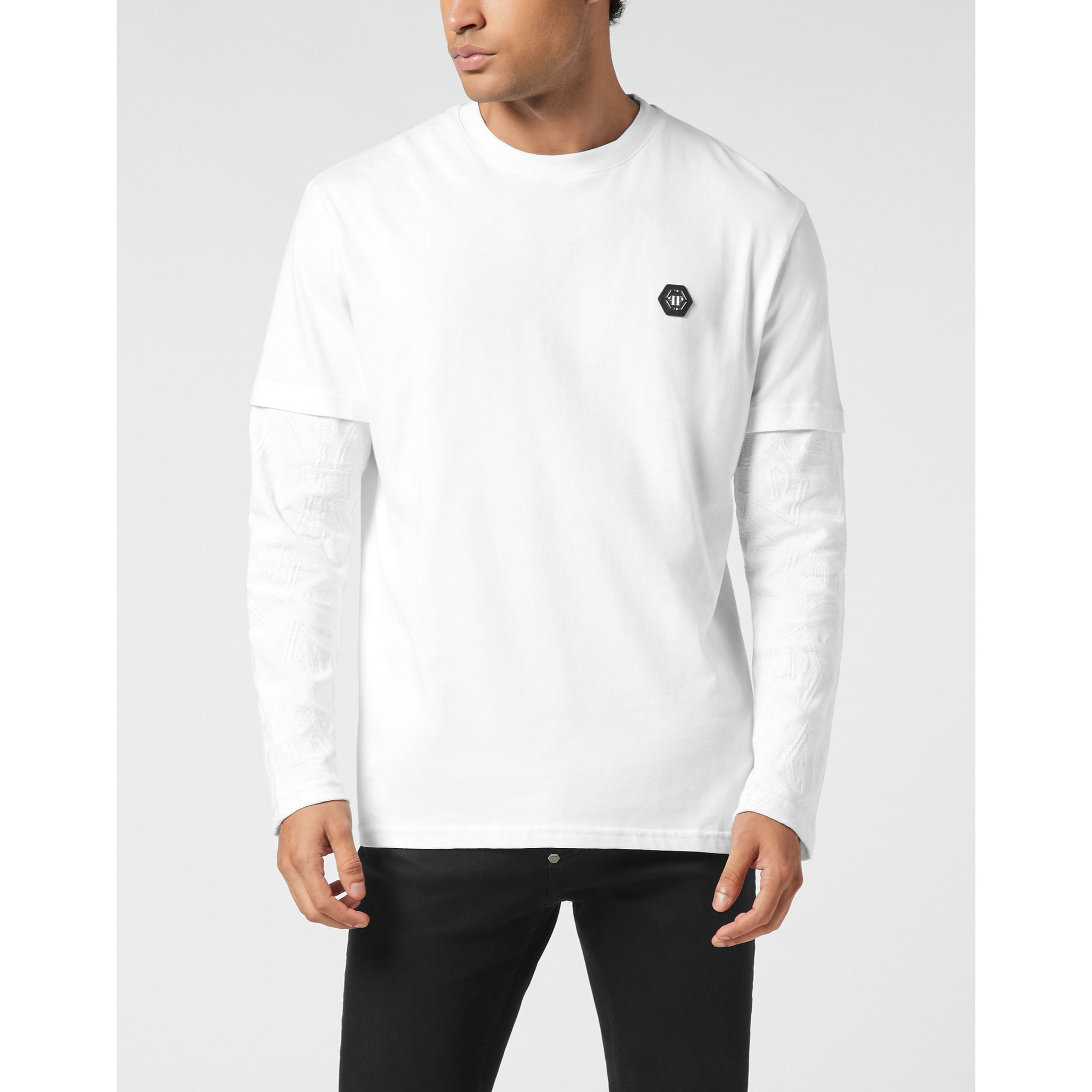 PHILIPP PLEIN T-Shirt Round Neck Ls CREST