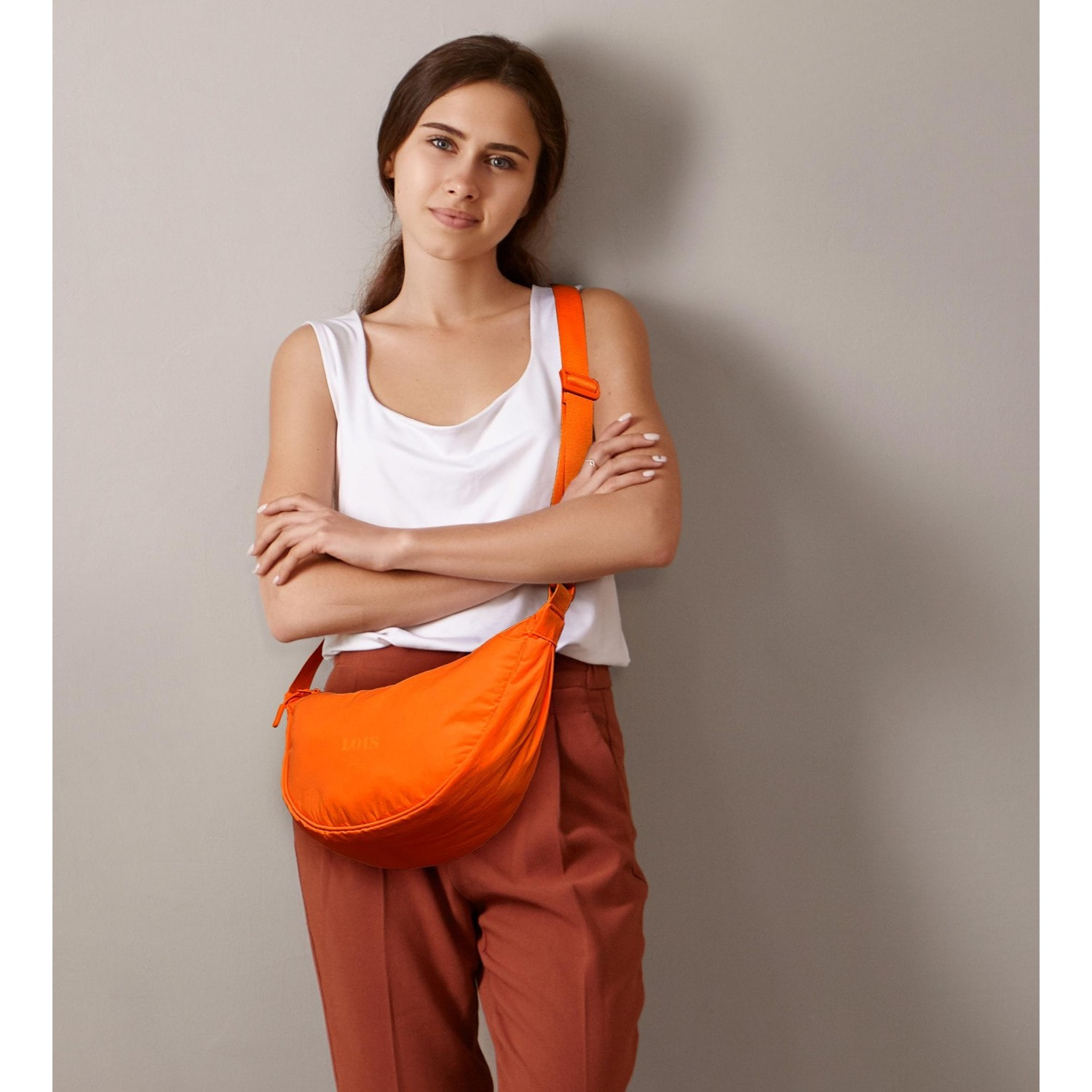 Bolso Bandolera Mujer Lois Tweedy Naranja