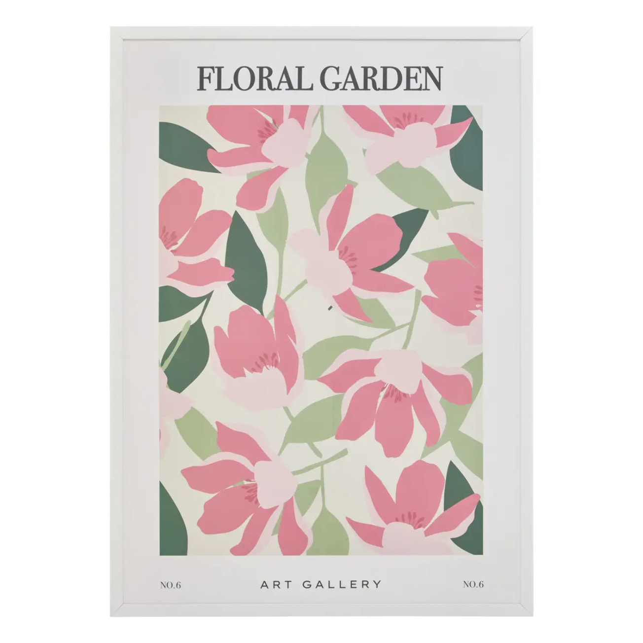 Affiche encadrée Fleur de rose 50x70cm