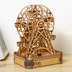 Modello in Legno 3D, design della Ruota Panoramica con movimento meccanico e musica. 207 pezzi.