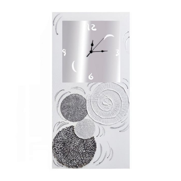 Reloj artesanal de pared Galaxy Blanco - Plata