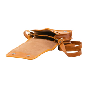 Borsa a tracolla da uomo in vera pelle - Modello False - Made in Italy - 20.0 x 16.5 x 10.0 cm
