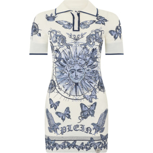 PHILIPP PLEIN Vestido de día de punto TATTOO