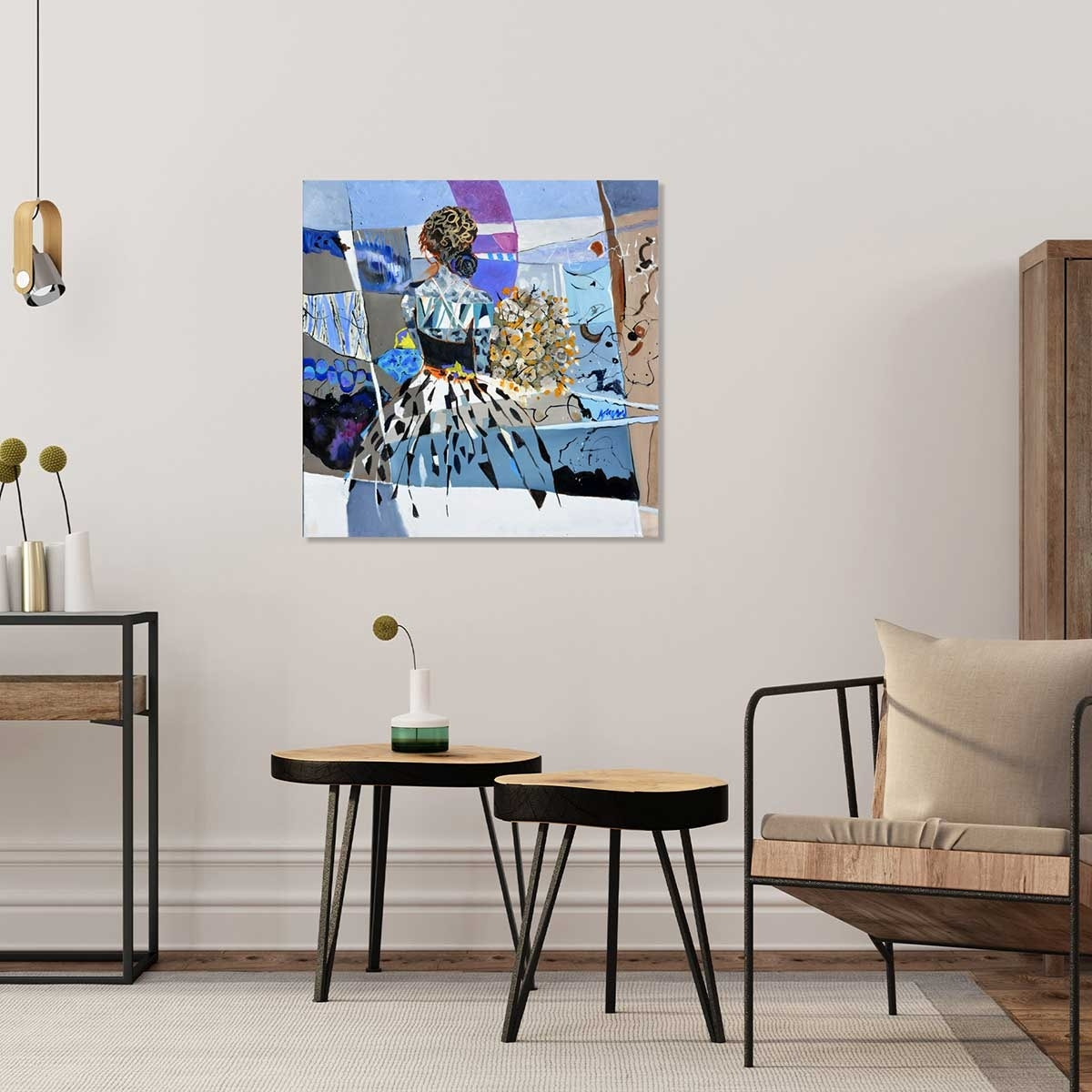 Tableau collage arlesienne Tableau alu Dibond