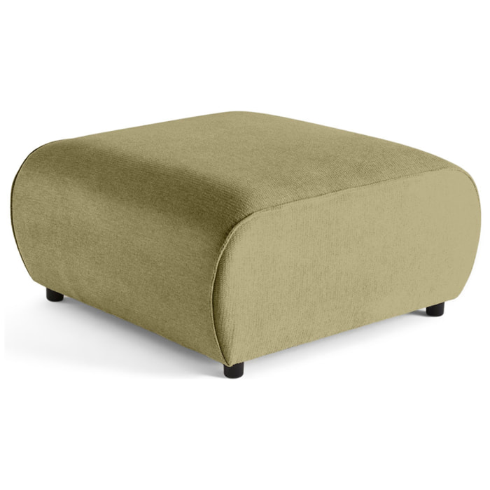 Suaro - Pouf en tissu texturé - Vert sauge