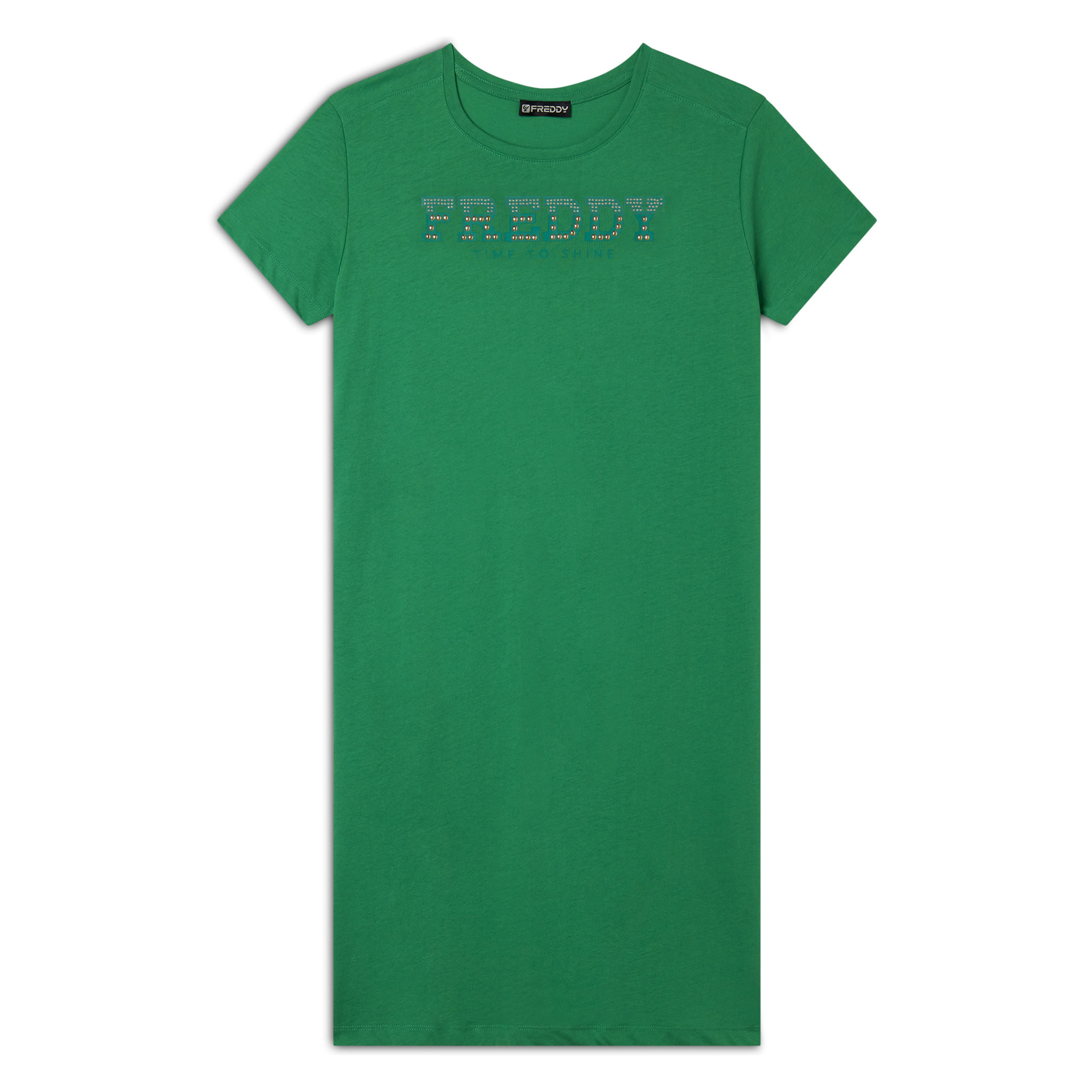 Vestito in jersey con perline dorate