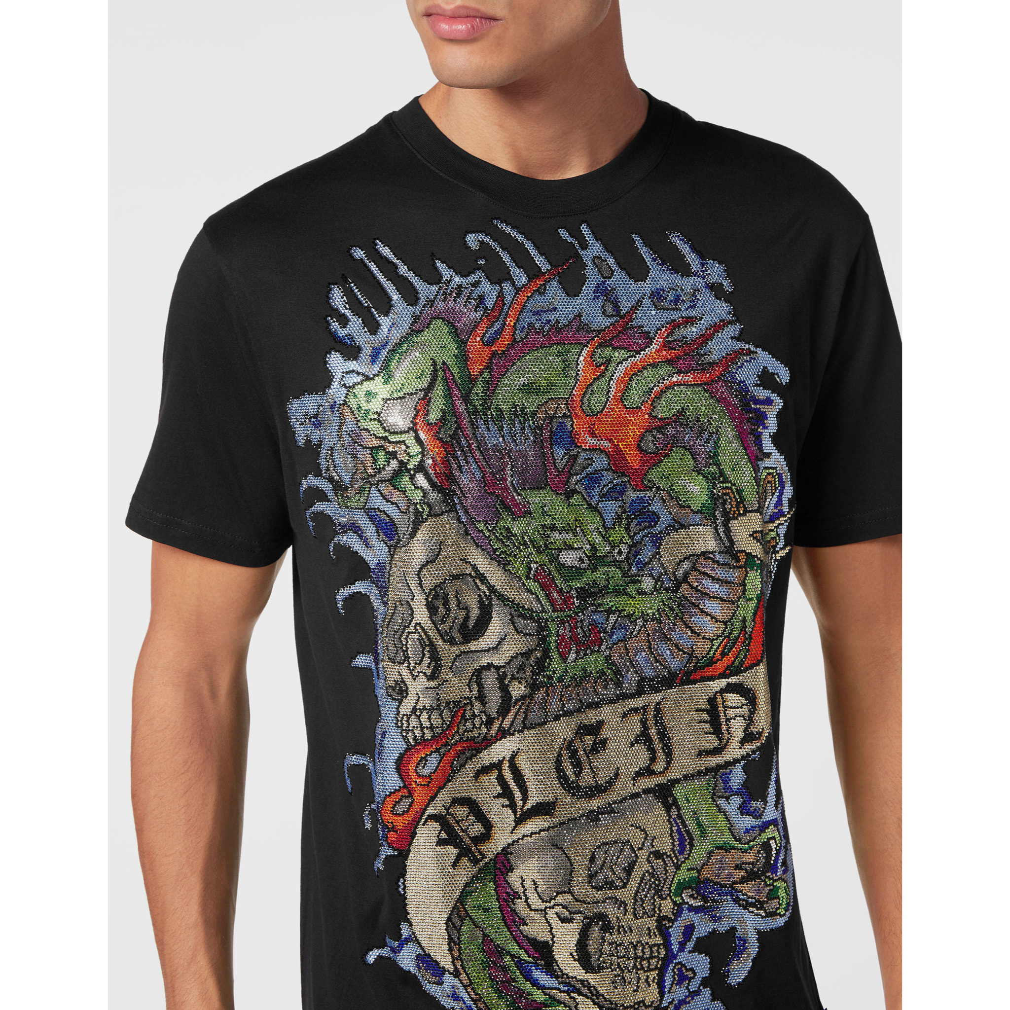 PHILIPP PLEIN T-Shirt Round Neck TATTOO
