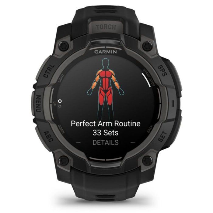 Montre sport GARMIN Instinct3 Amoled 45mm Noir Bracelet noir