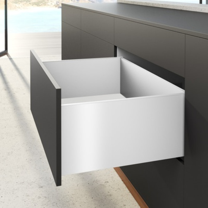 Profilé latéral de tiroir AvanTech YOU, hauteur 251 mm x NL 450 mm, Blanc, gauche et droite - HETTICH - 9353412