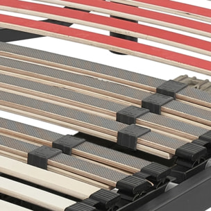 Ensemble literie orthopédique électrique à lattes & matelas mémoire de forme 17cm | Sommier lattes réglables | Moteur et Télécommande inclus