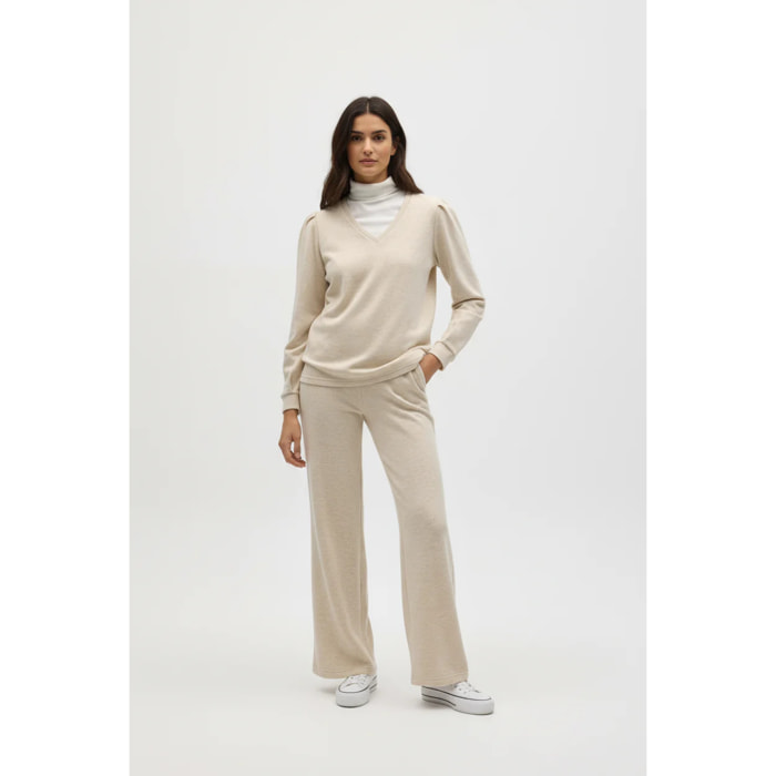 Pantaloni dritti color avorio extra comodi