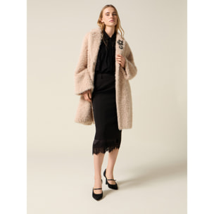 Oltre - Gonna tubino con bordo in pizzo - Nero