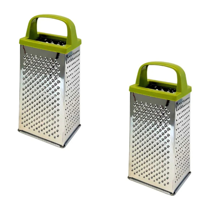 Ensemble de 2 Râpes à fromages et à légumes 4 faces Fackelmann Gamme Zéro