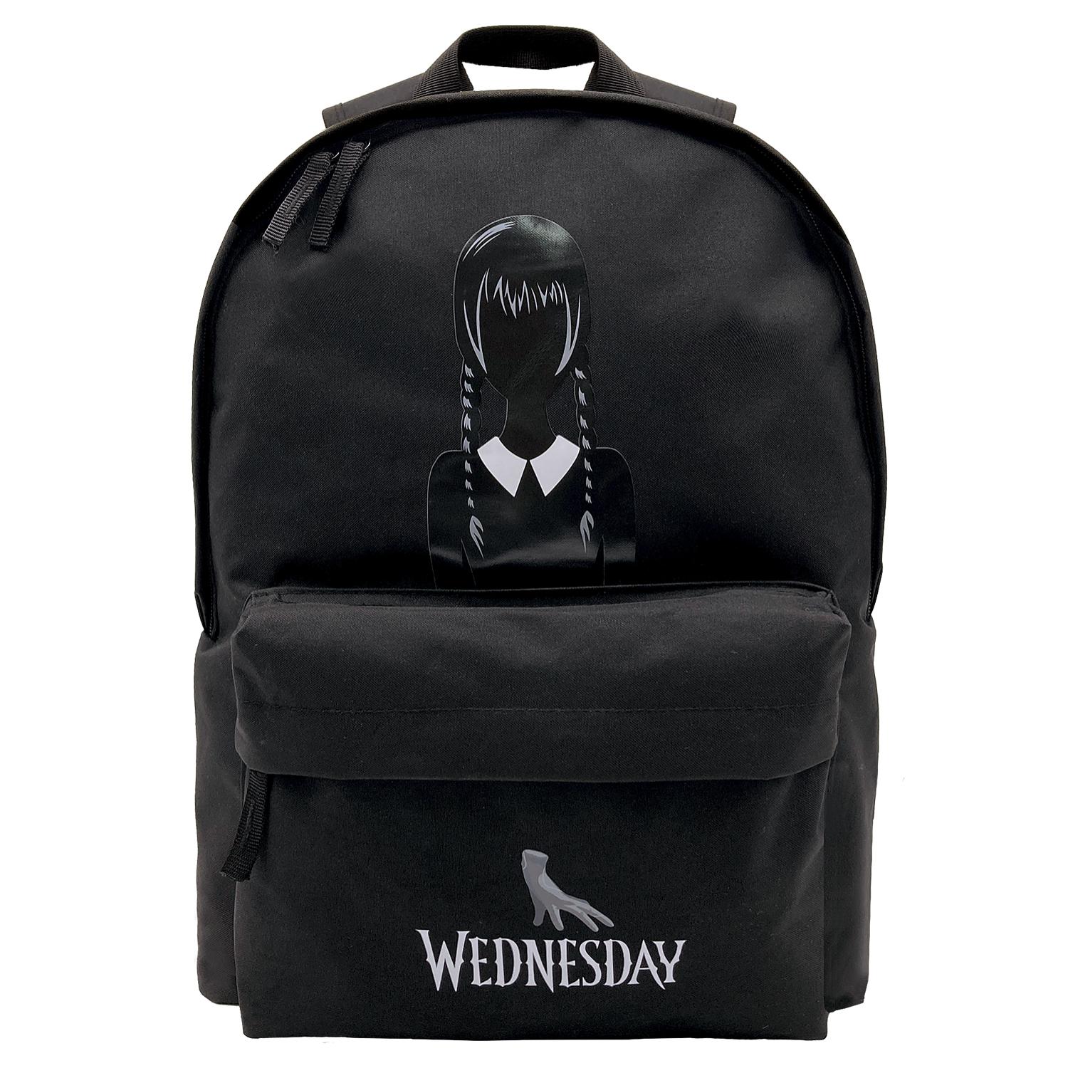 DAM Wednesday Miércoles mochila Americano. Compartimento portalaptop. Interior forrado y personalizado, espaldera y tirantes acolchados. 31x13,5x43 Cm. Color: Negro