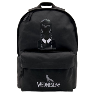 DAM Wednesday Miércoles mochila Americano. Compartimento portalaptop. Interior forrado y personalizado, espaldera y tirantes acolchados. 31x13,5x43 Cm. Color: Negro