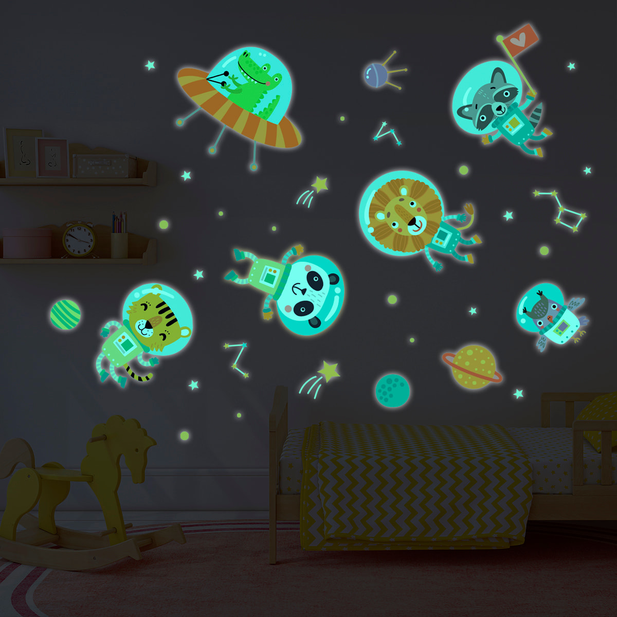 Sticker phosphorescent lumineux - AVENTURIERS DE L'ESPACE