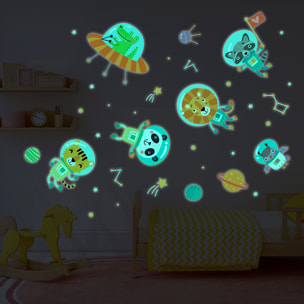 Sticker phosphorescent lumineux - AVENTURIERS DE L'ESPACE