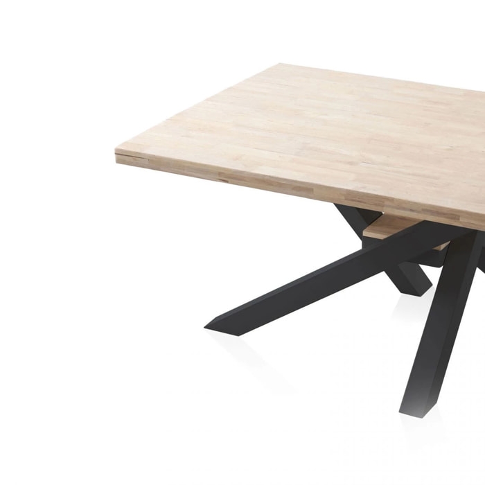 Mesa de comedor Xena 160 Negro - Roble