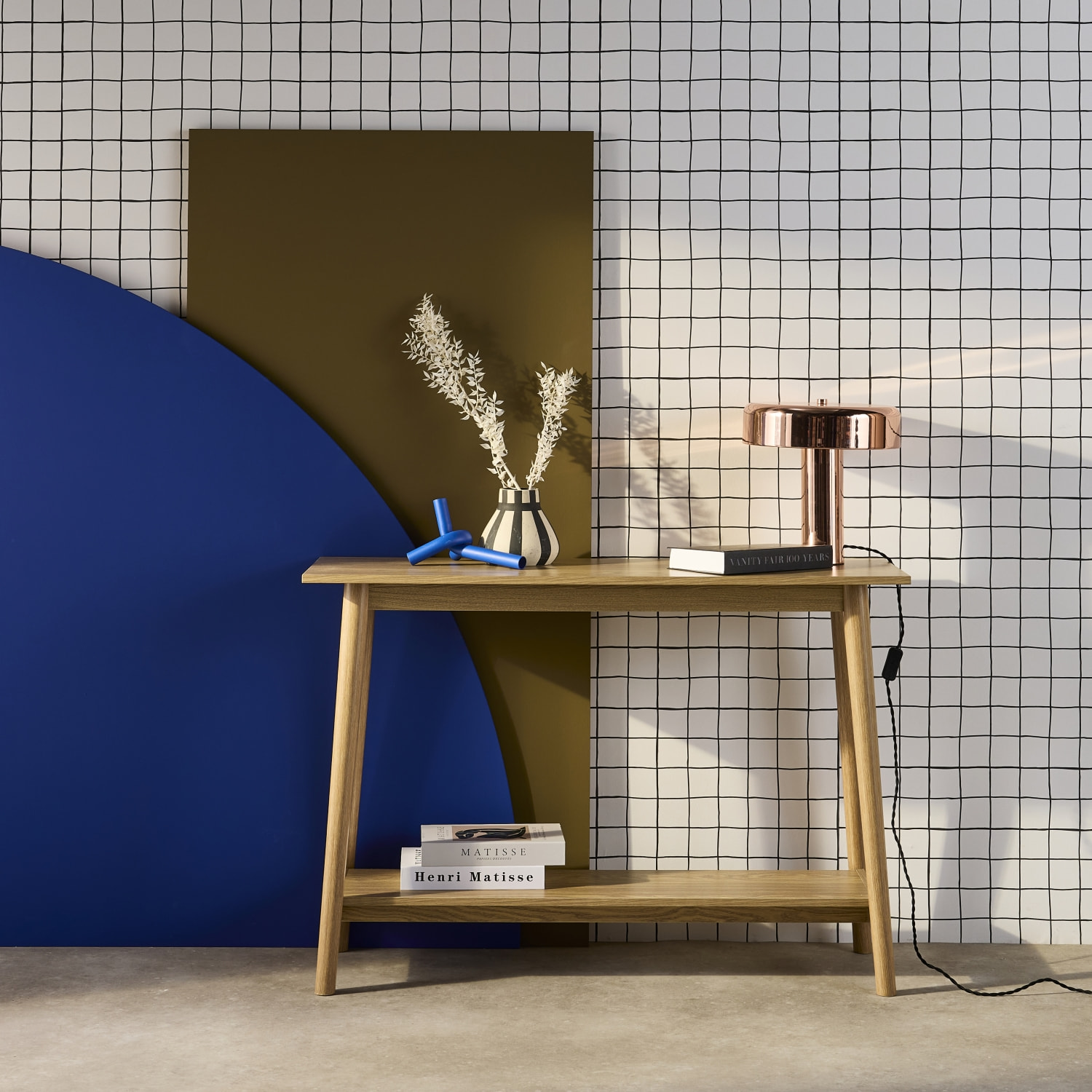 Console scandinave effet frêne. 1 étagère