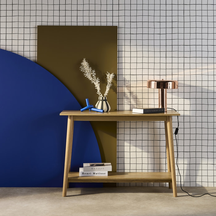 Console scandinave effet frêne. 1 étagère