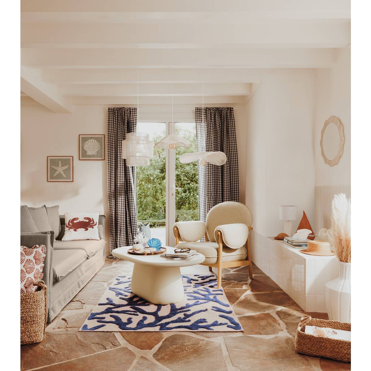 Suspension Adelia blanche D58cm