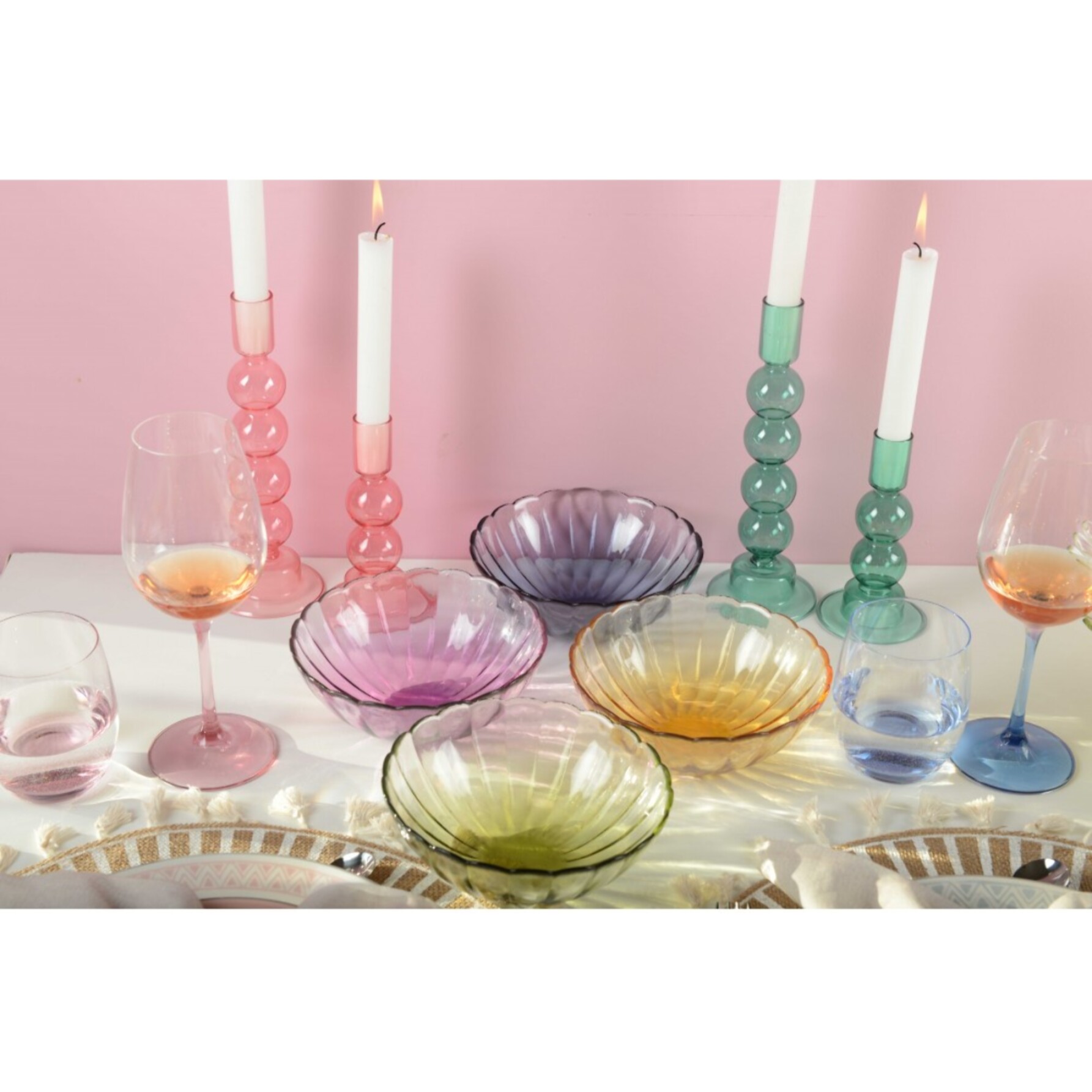 Set de 4 bols multicouleurs - printemps