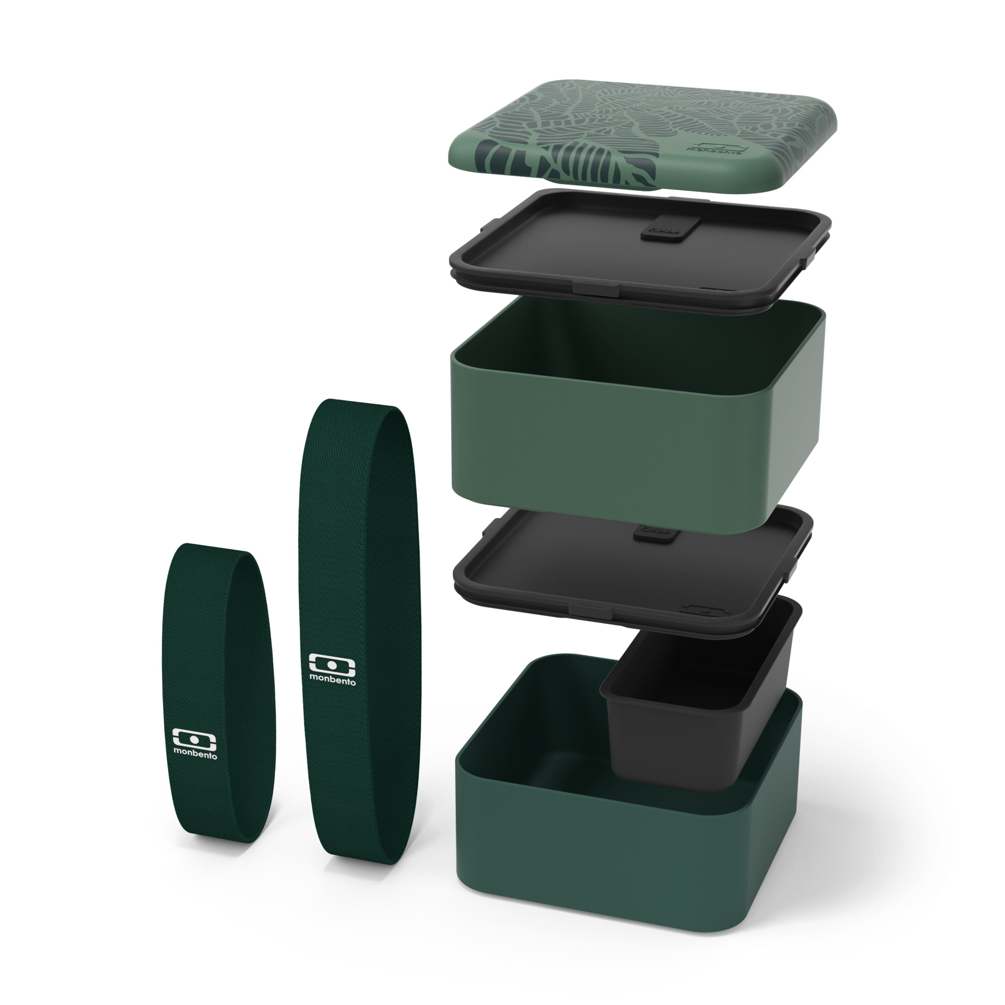 Lunch box 2 compartiments Square 1,7L Made in France  Jungle