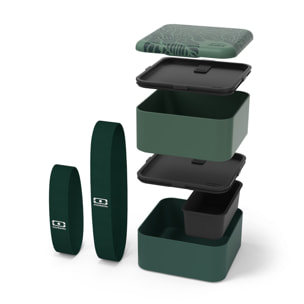 Lunch box 2 compartiments Square 1,7L Made in France  Jungle