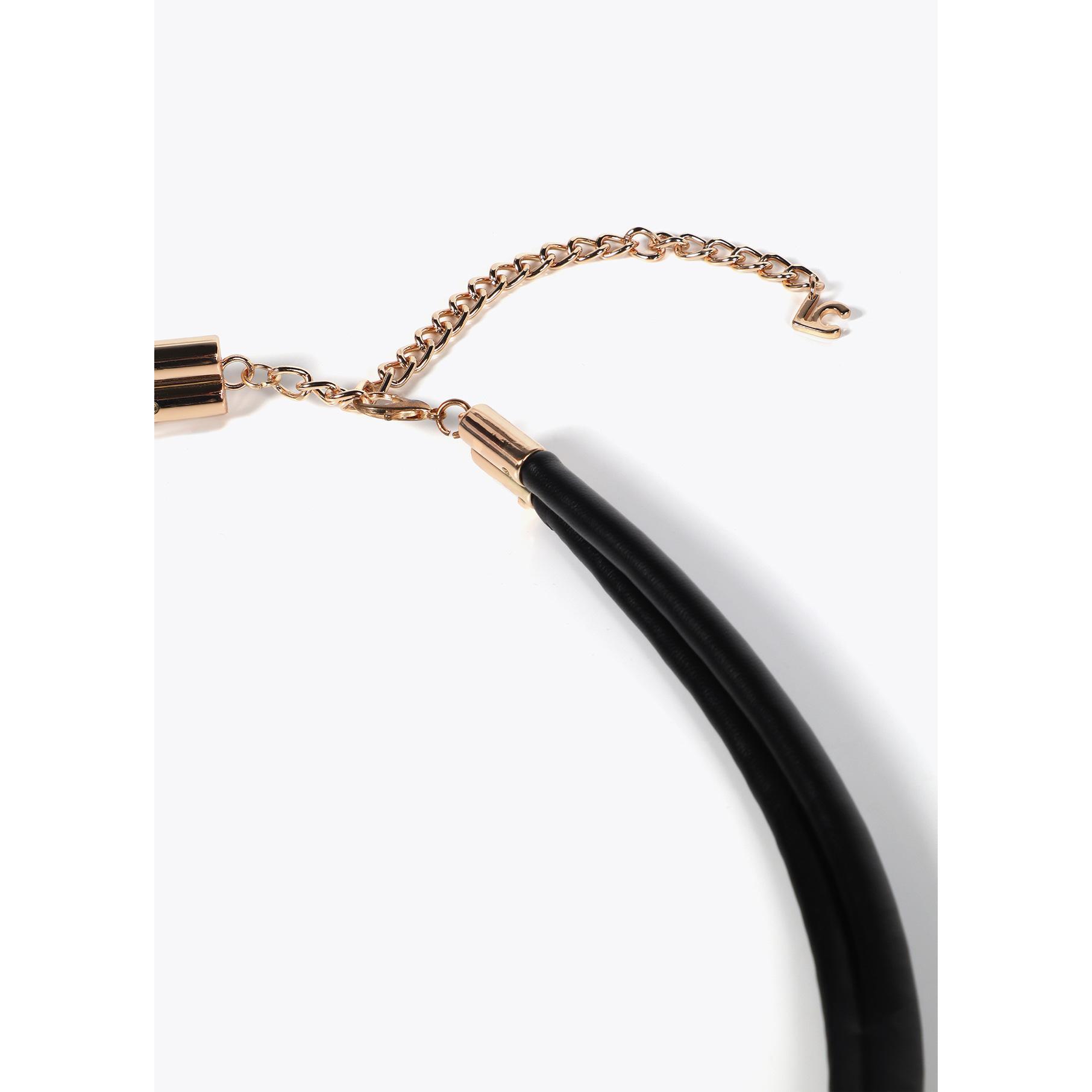 Cintura in finta pelle con logo ovale