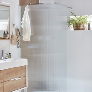 Paroi de douche Contra flute 100cm + kit profilé Chromé