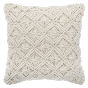Coussin "Eté Indien" en macramé 40x40 cm