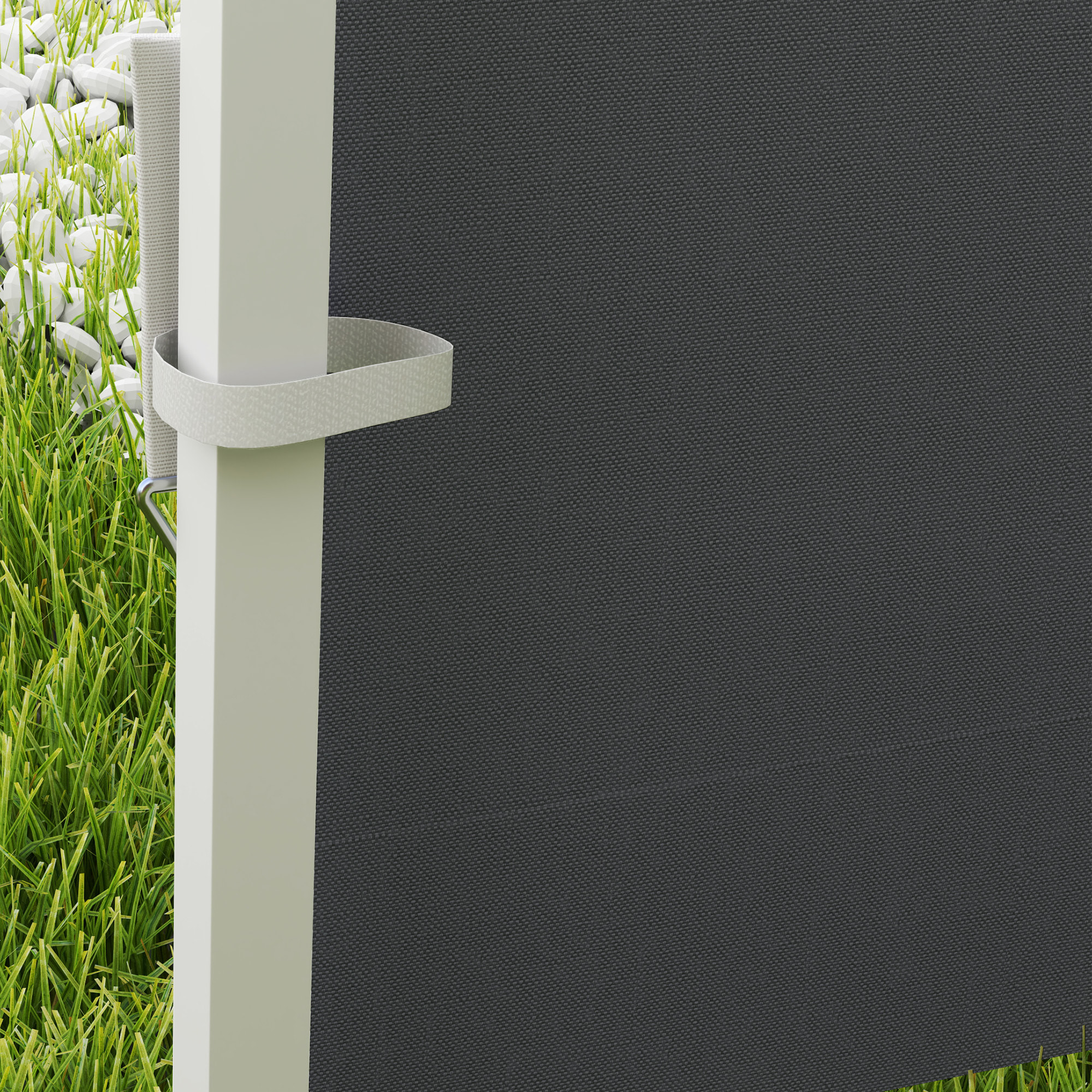 2 Paredes Laterales para Carpas de 3 x 3 m, 300x200 cm, Paredes Laterales de Repuesto para Cenador de Tela Oxford con Ventana, para Jardín, Exteriores, Fiestas, Gris Oscuro