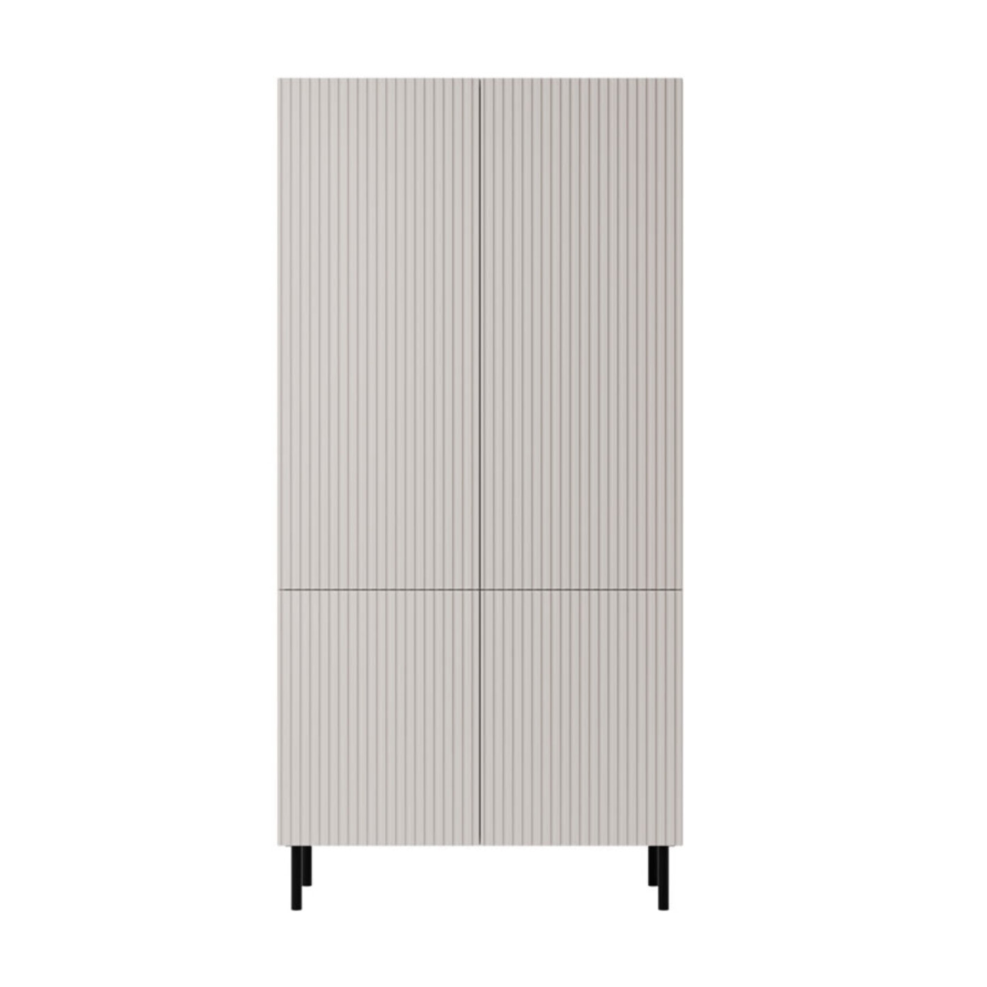 Timote - armoire avec penderie et étagères - écru - 185x90 cm - Écru