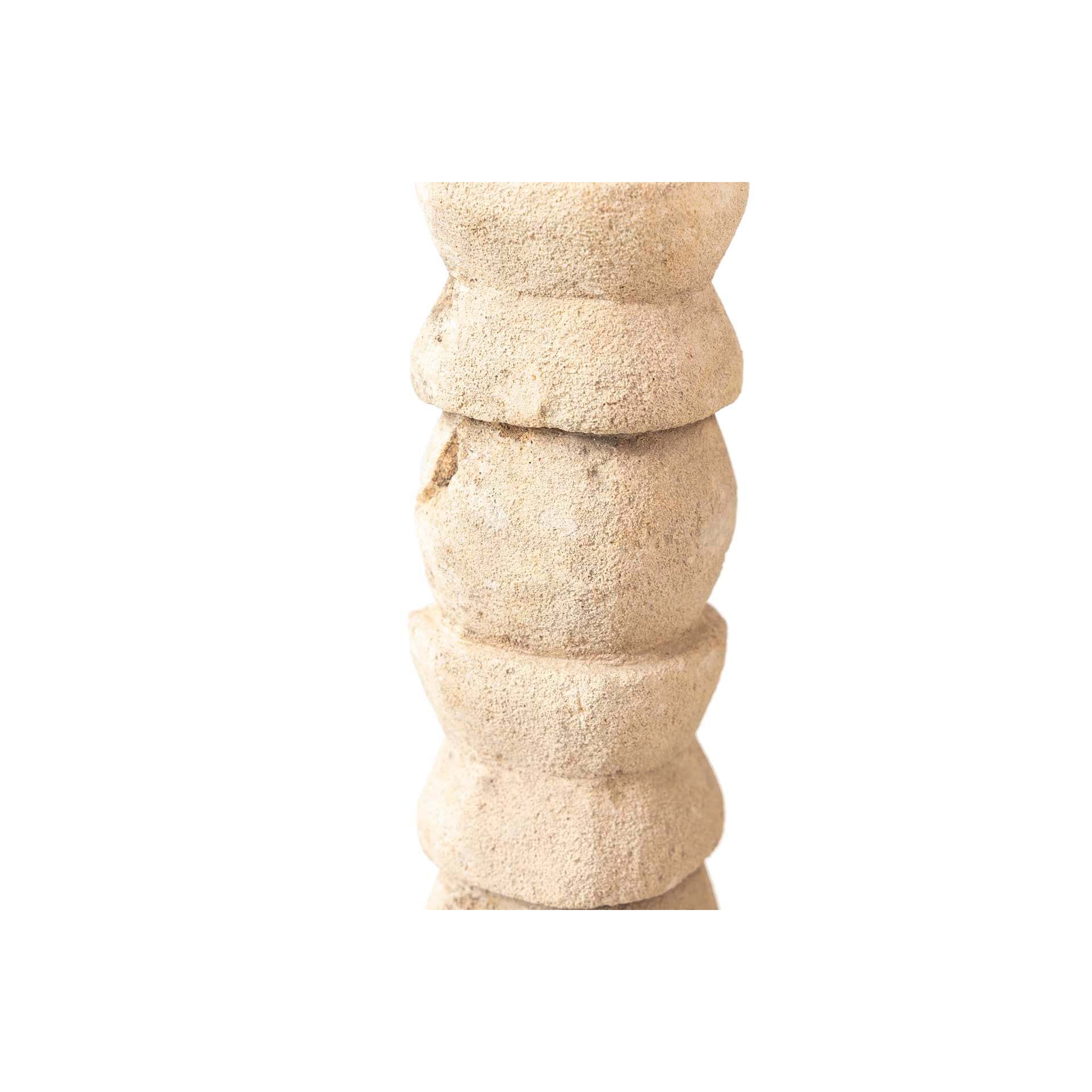 Set 3 Figuras Decorativas Beige 7x7x35, 7x7x40, 7x7x45 Cm