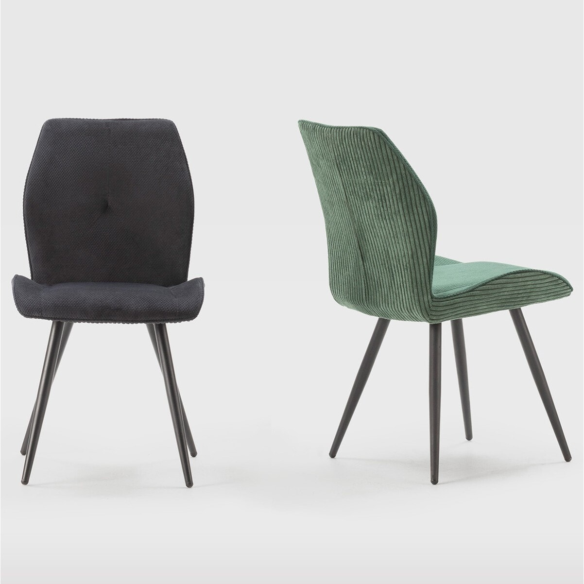 Lot de 2 chaises en velours côtelé - LYKKE