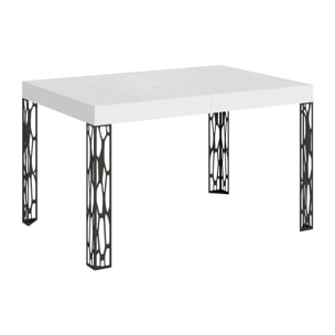 Mesa extensible 90x140/244 cm Ghibli Fresno Blanco estructura Antracita