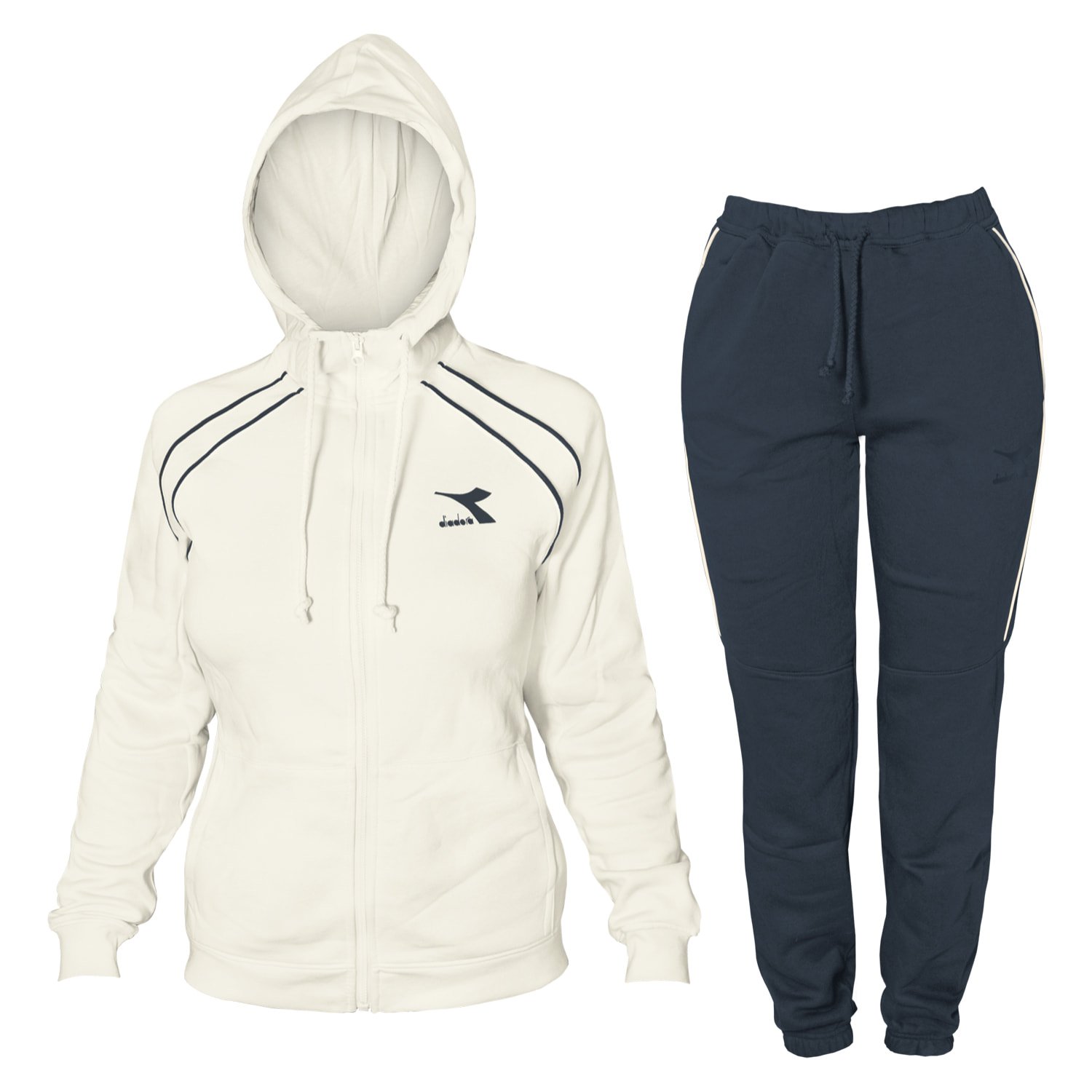 Tuta Donna DIADORA Cotone Felpato Full Zip Cappuccio Art.181991