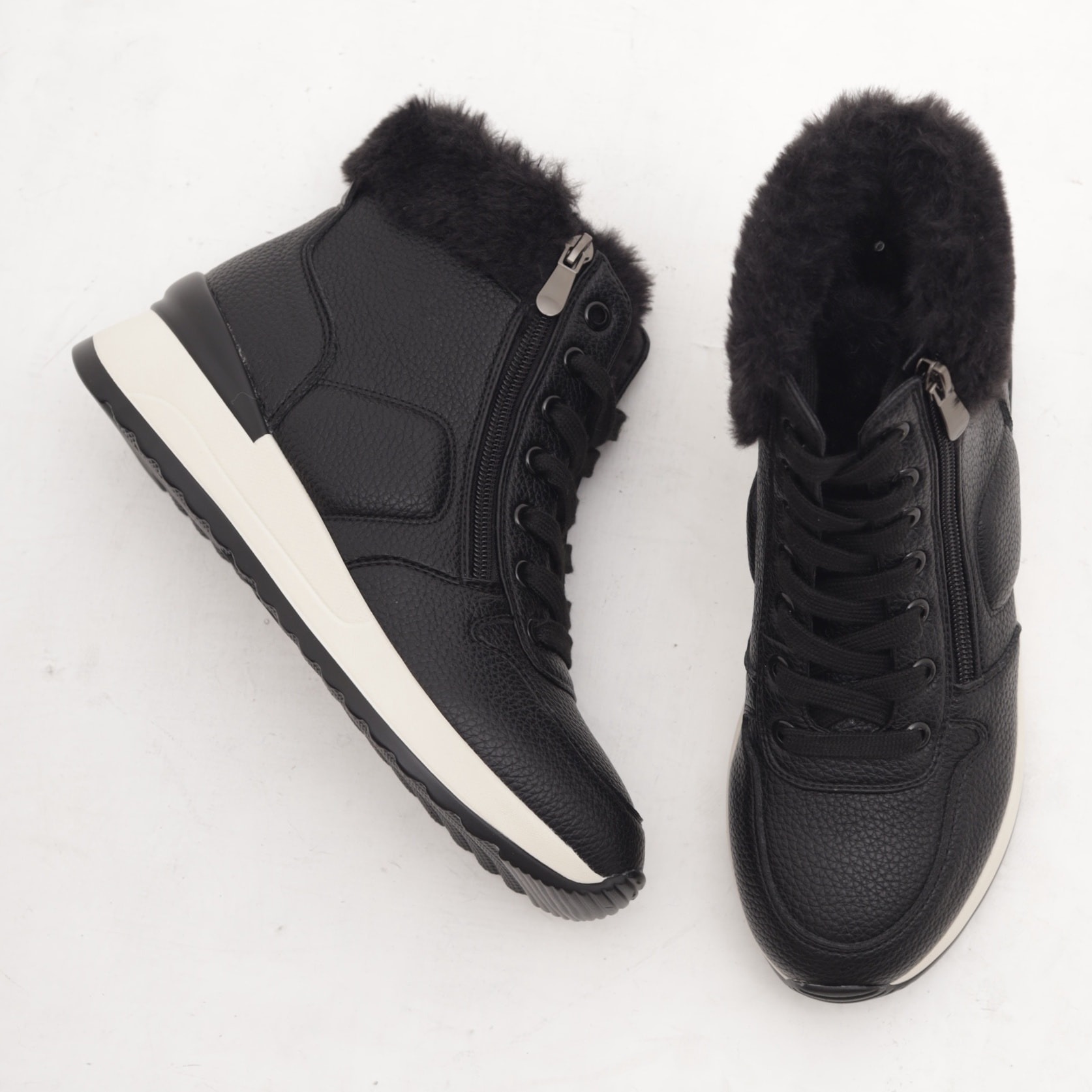 STIVALETTO SNEAKERS ZIP NERO