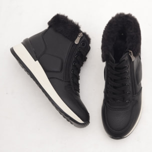 STIVALETTO SNEAKERS ZIP NERO