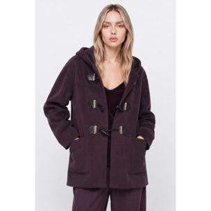 Kocca - Cappotto da donna in lana con cappuccio e alamari Donna