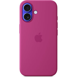 Coque APPLE iPhone 16 MagSafe Fuchsia silicone