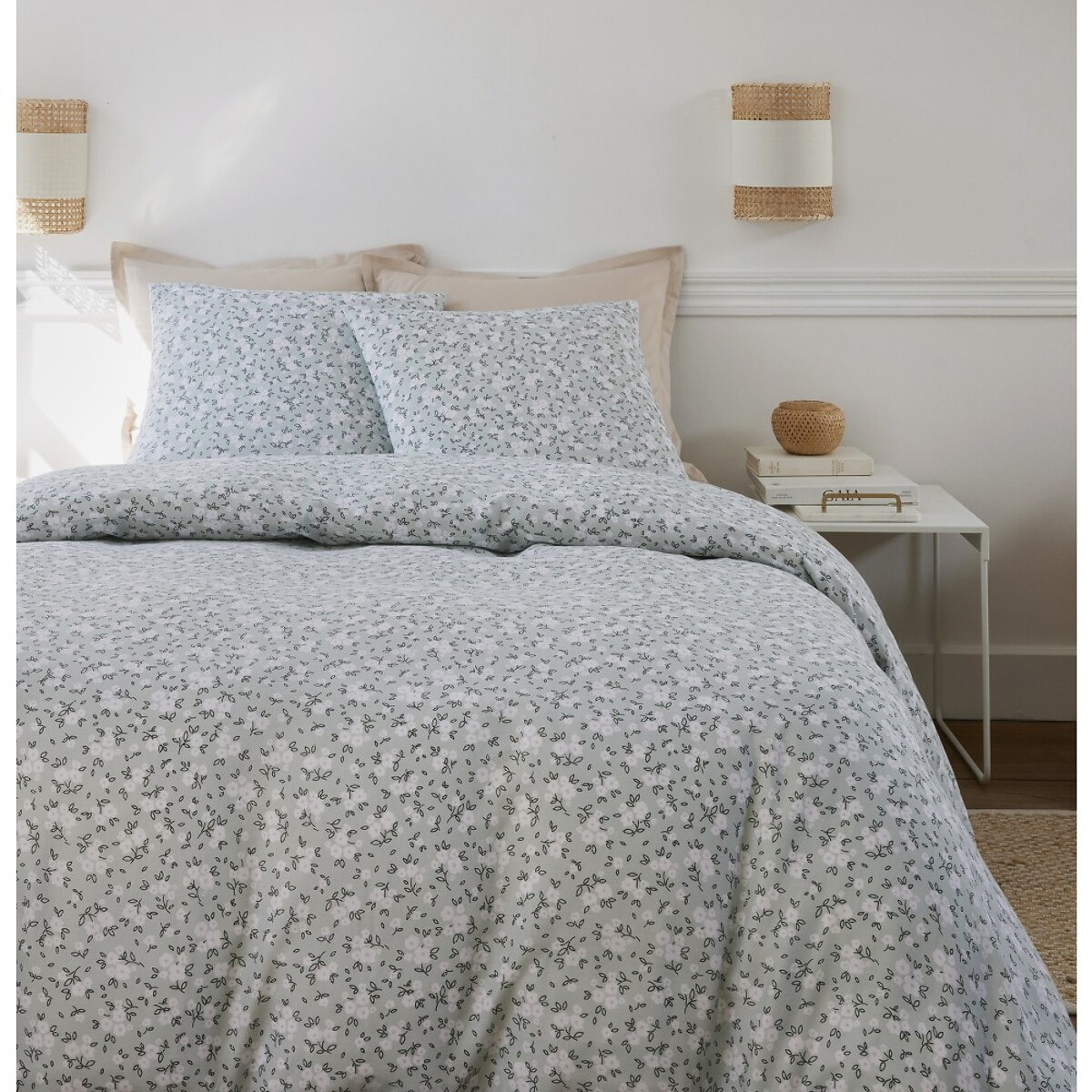 Parure housse de couette 100% gaze de coton imprimé edana