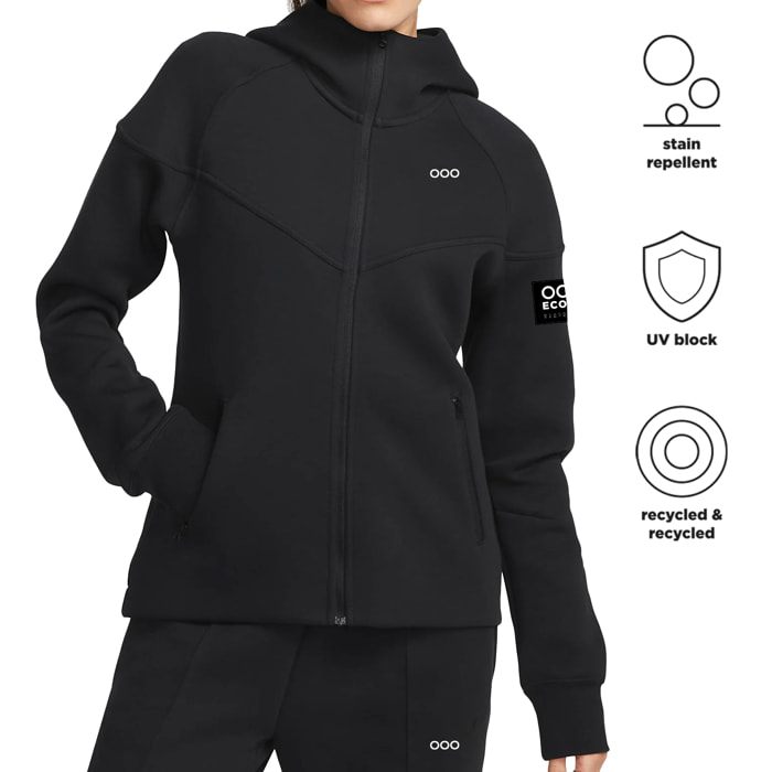 Felpa con cappuccio modello ECOON York in nero