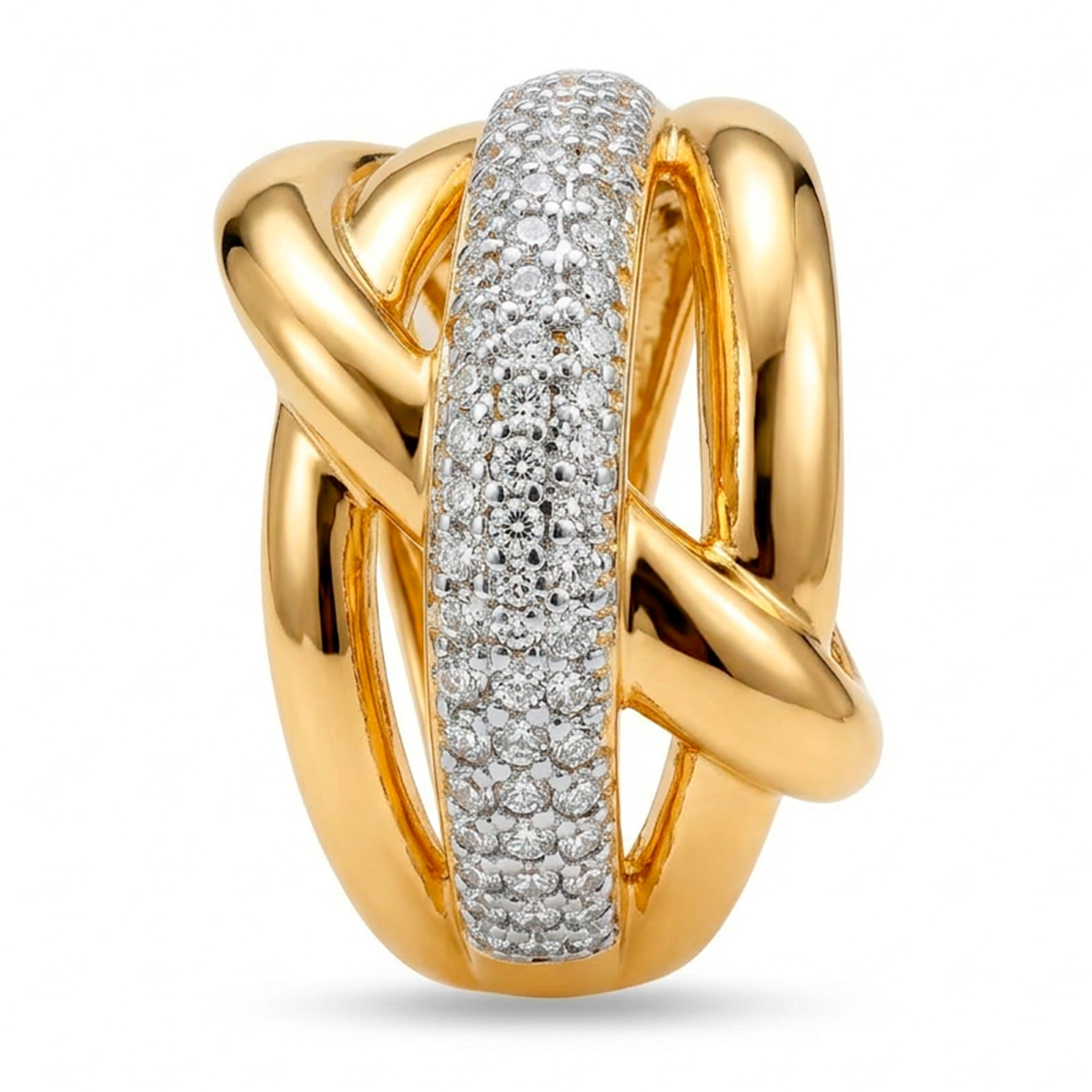 Anillo Gola acabado oro amarillo 18k