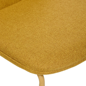 Chaise Neora en Tissu Jaune Ocre L58xl46xH82 cm